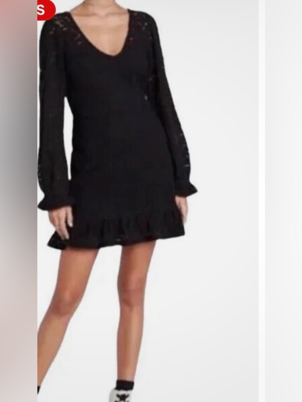 3 for $15 🦋🦋 Wild Fable black long sleeve lace knit dress NwT